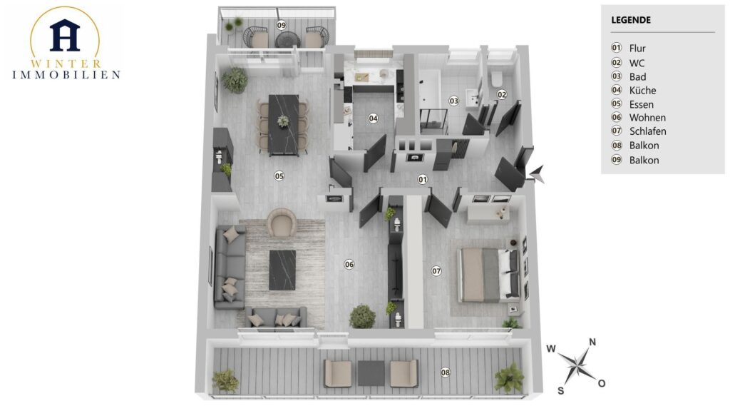Grundriss Wohnung 7